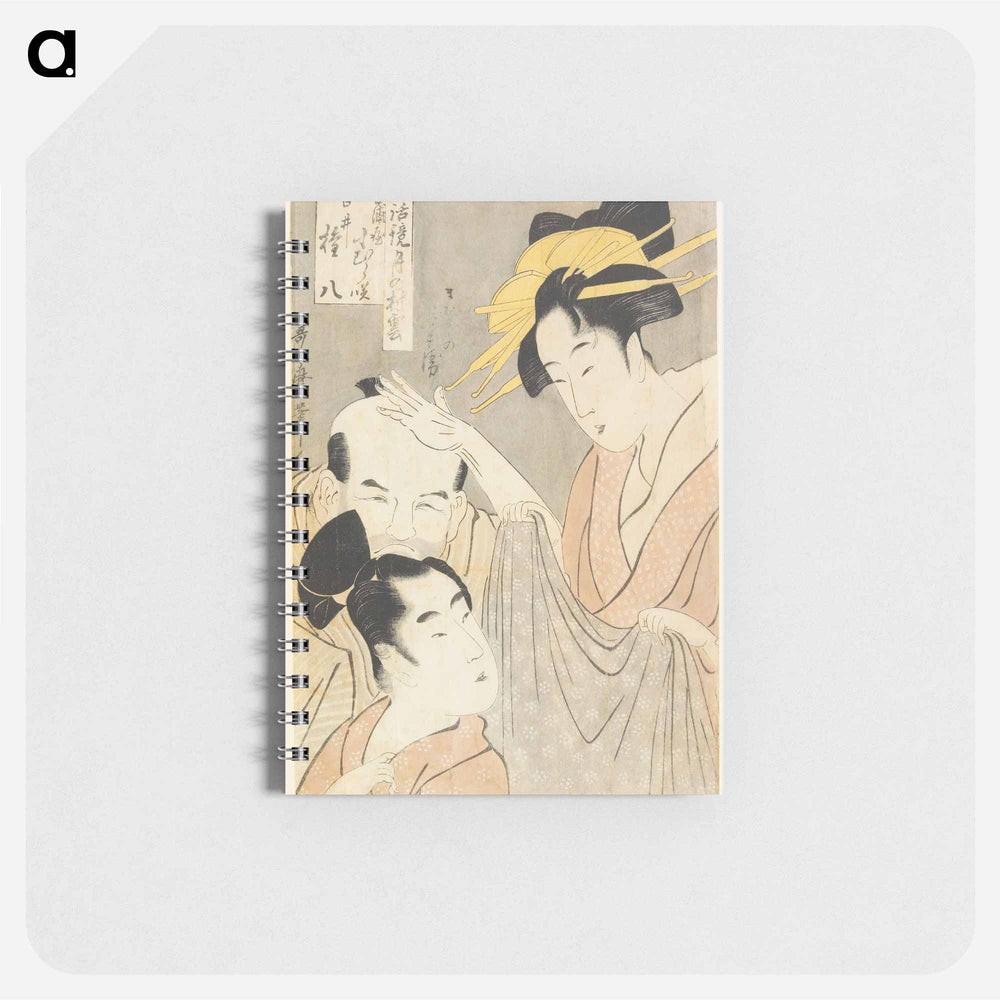 The Prostitute Komurasaki of the Miuraya House, Shirai Gonpachi, and the Viperous Jihei - 喜多川 歌麿 Memo.