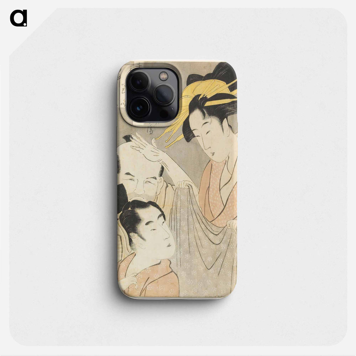 The Prostitute Komurasaki of the Miuraya House, Shirai Gonpachi, and the Viperous Jihei - 喜多川 歌麿 Phone Case.