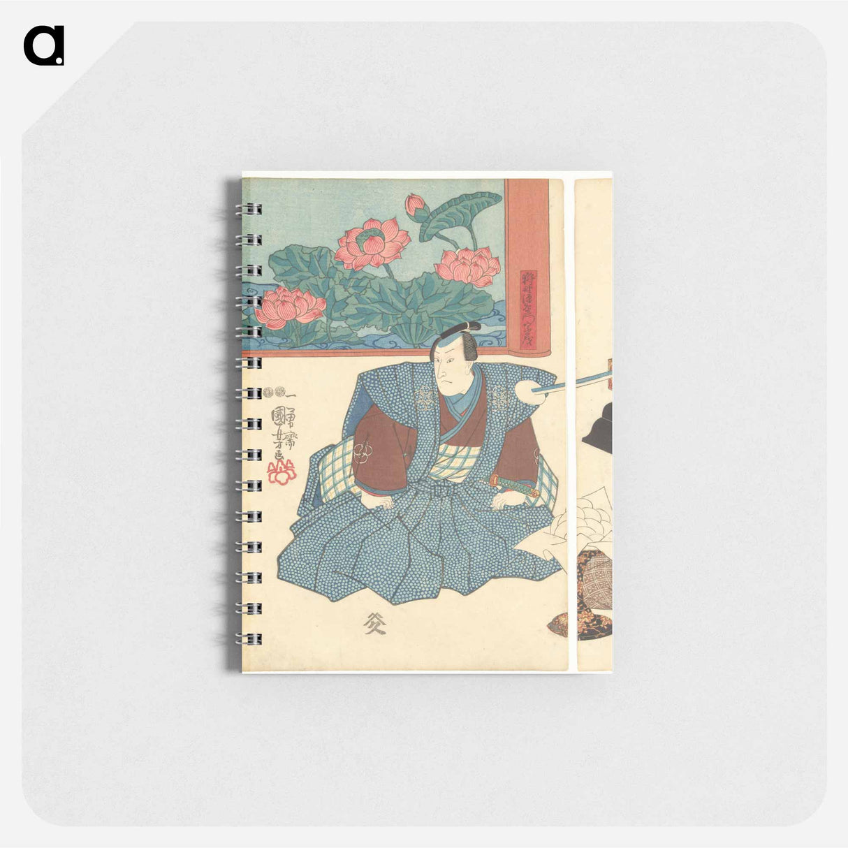 Drie acteurs bij een kamerscherm - 歌川 国芳 Memo.