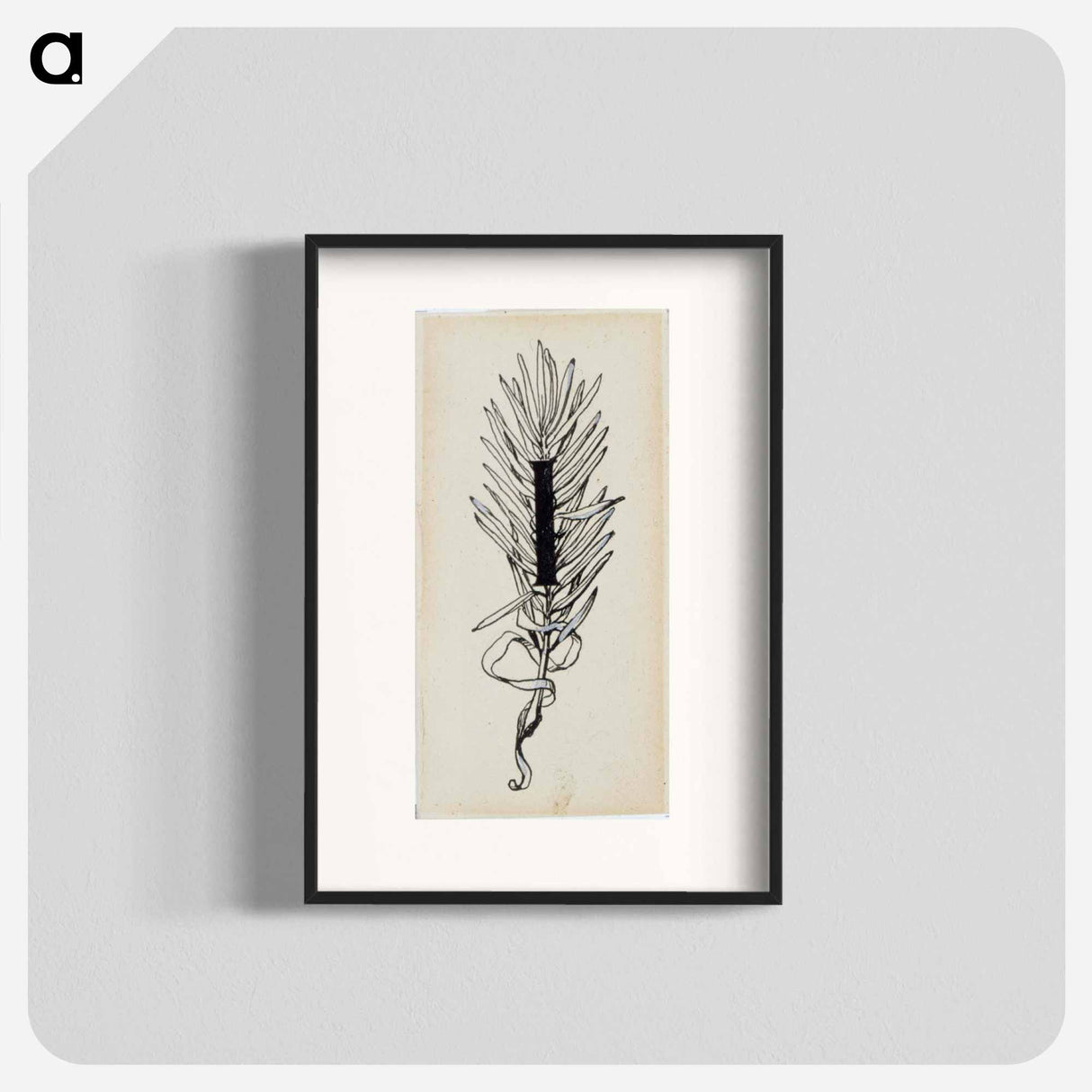 Initial i for poem number fifteen stolt - アルバート エーデルフェルト Poster.