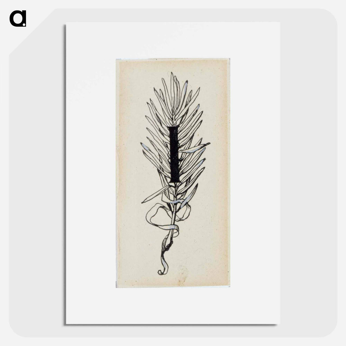 Initial i for poem number fifteen stolt - アルバート エーデルフェルト Poster.