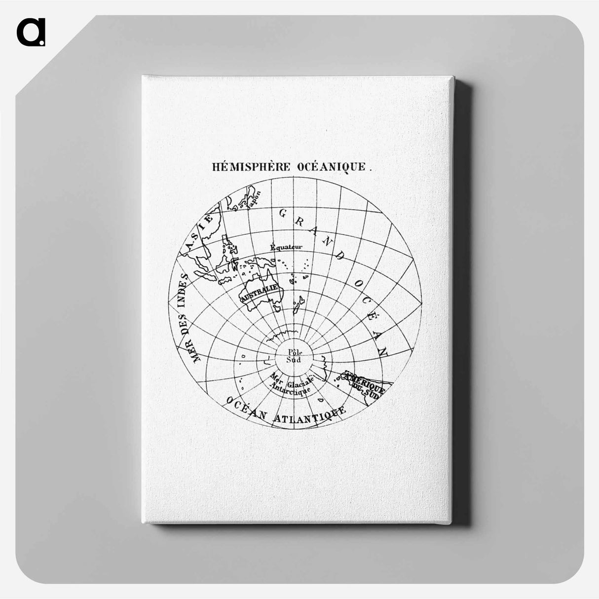 World atlas from Voyeur's Checklist - アンティーク地図 Canvas.