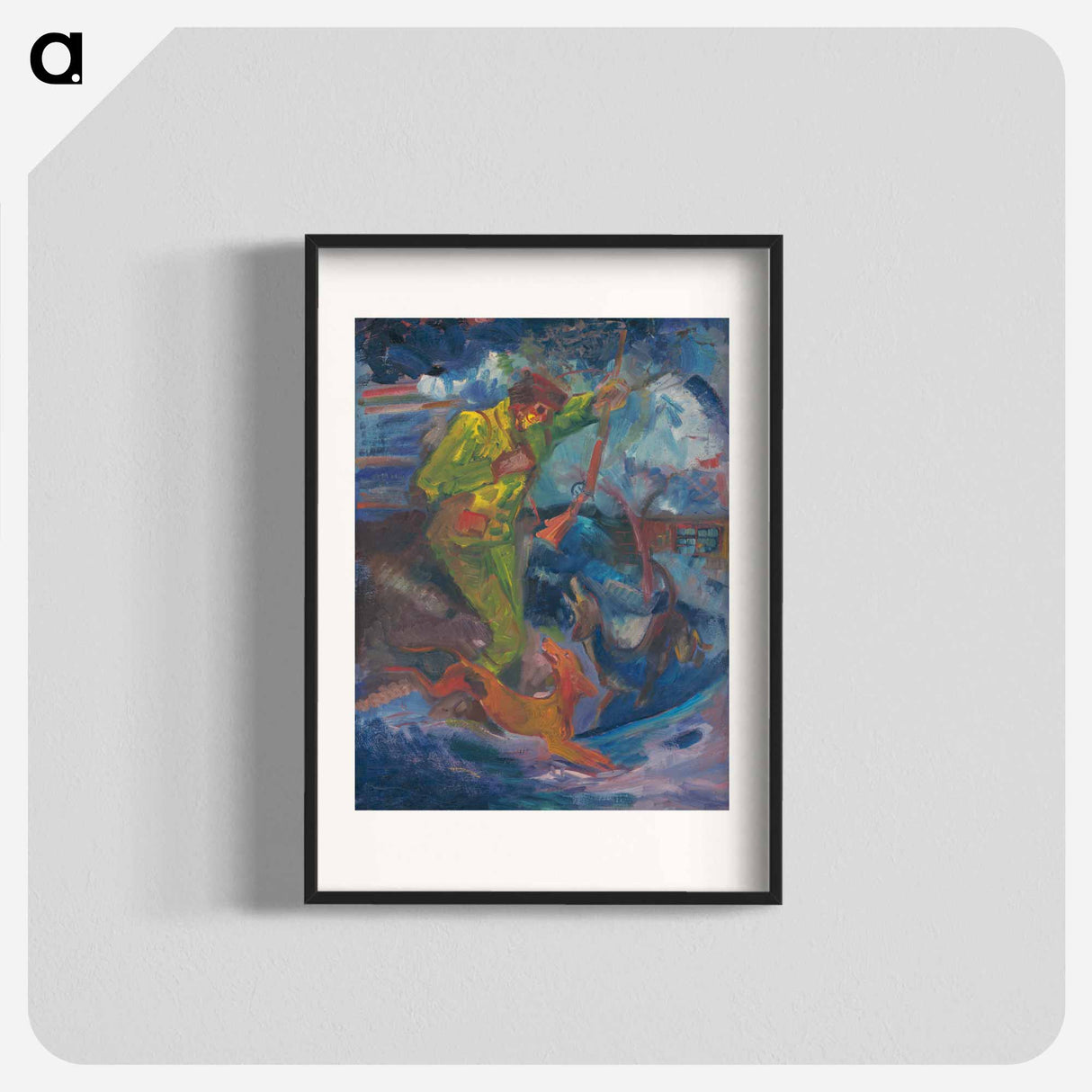 Hunter with dogs - アーノルド ピーター ワイズ クビンチャン Poster.