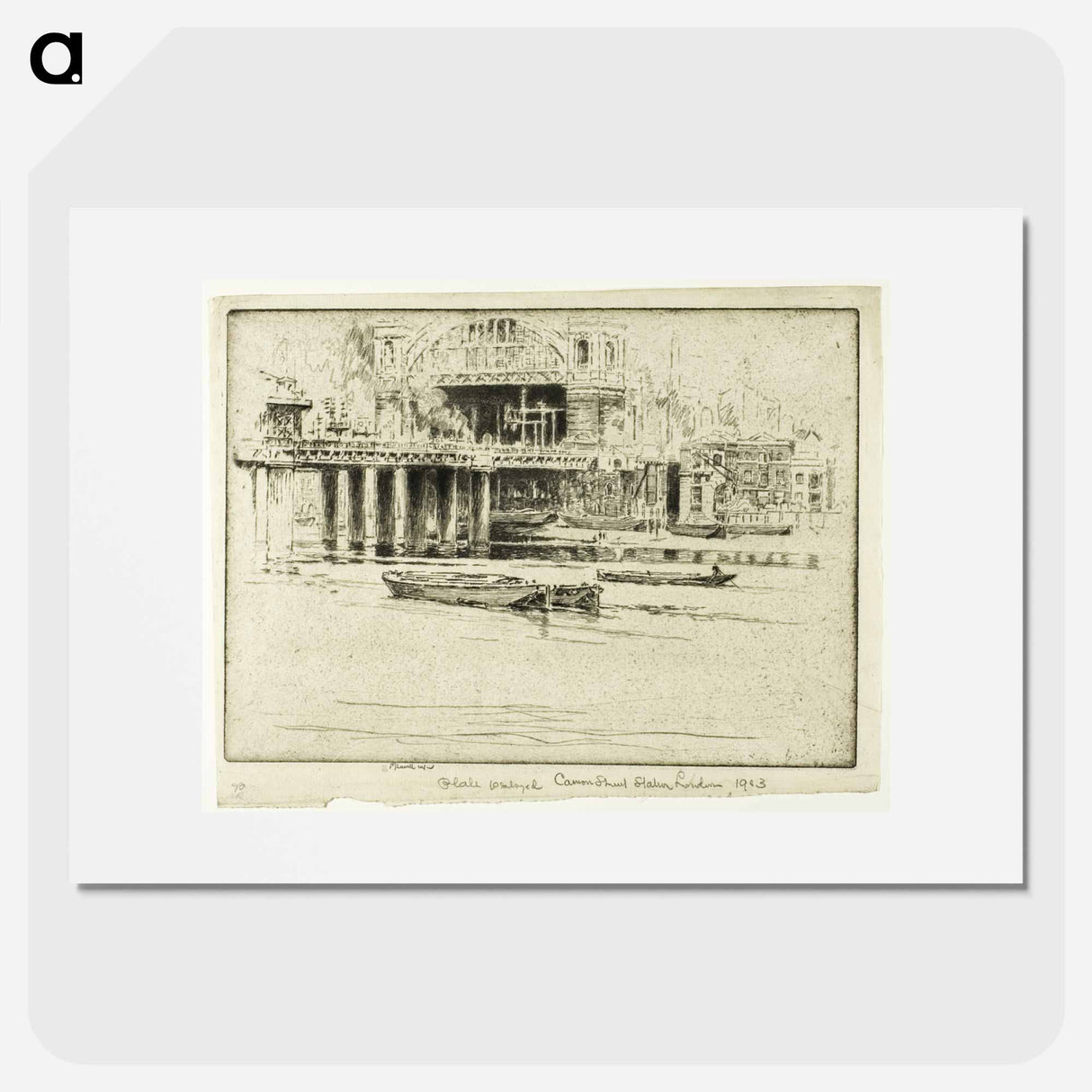 アートポスター-Cannon Street Station, from the River
- ジョセフ ペネル Poster.