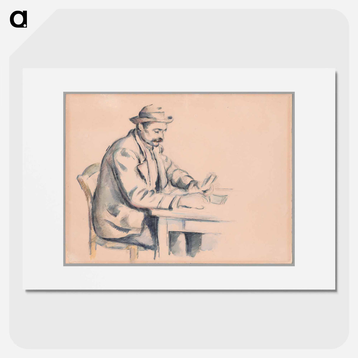 A Study for the Card Players - ポール セザンヌ Poster.