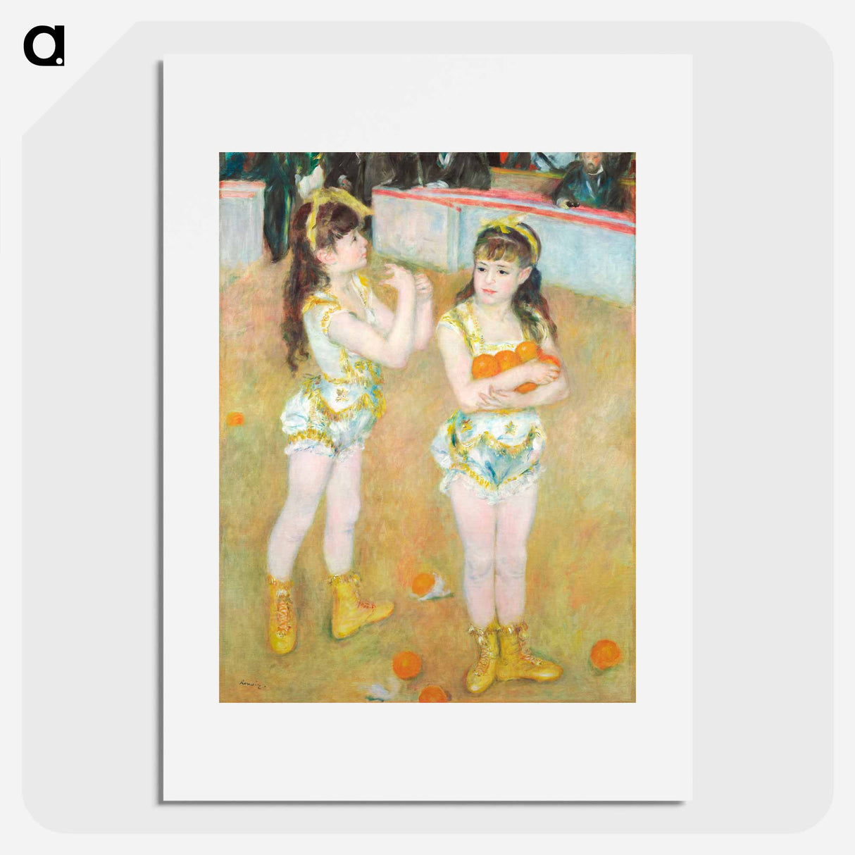 Acrobats at the Cirque Fernando (Francisca and Angelina Wartenberg) - Pierre-Auguste Renoir Poster.