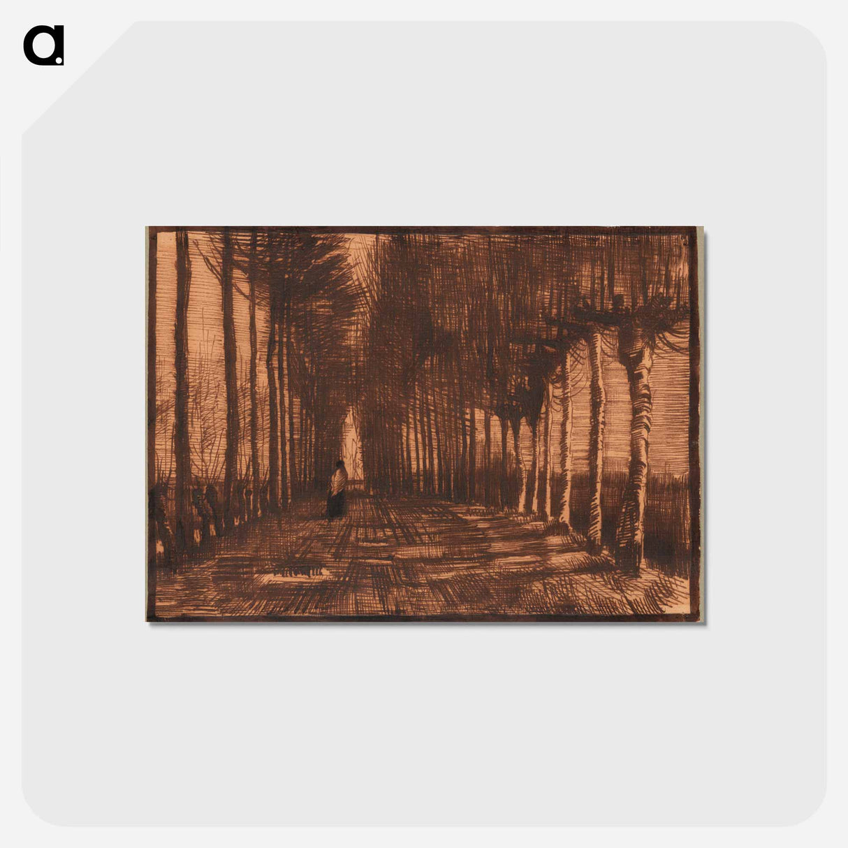 アートポストカード-Avenue of Pollard Birches and Poplars - フィンセント ファン ゴッホ Postcard.