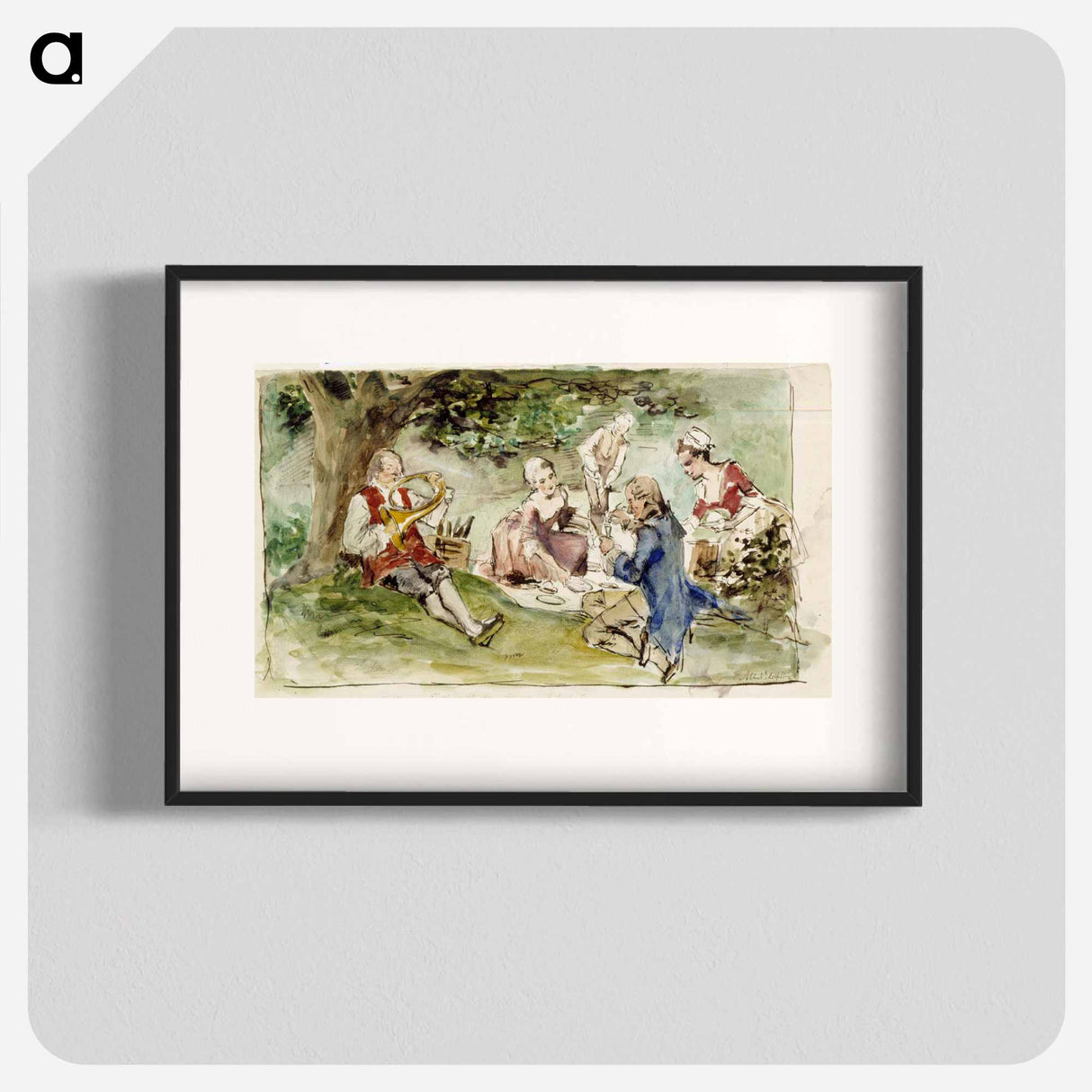 Huvila lähteen vierellä, harjoitelma - アルバート エーデルフェルト Poster.