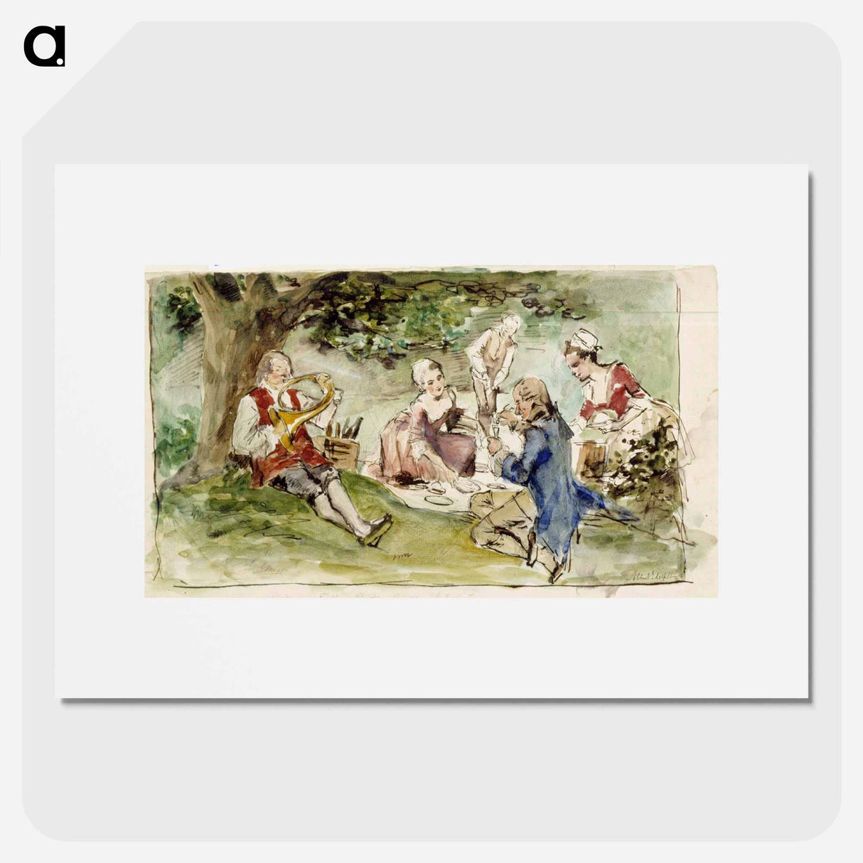 Huvila lähteen vierellä, harjoitelma - アルバート エーデルフェルト Poster.