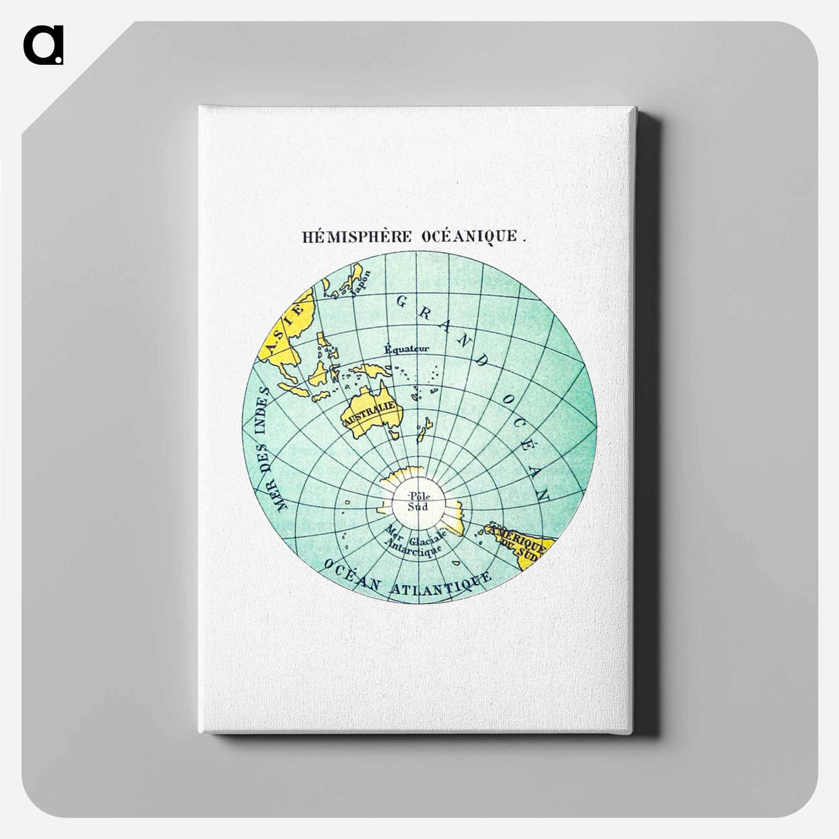 World atlas from Voyeur's Checklist - アンティーク地図 Canvas.