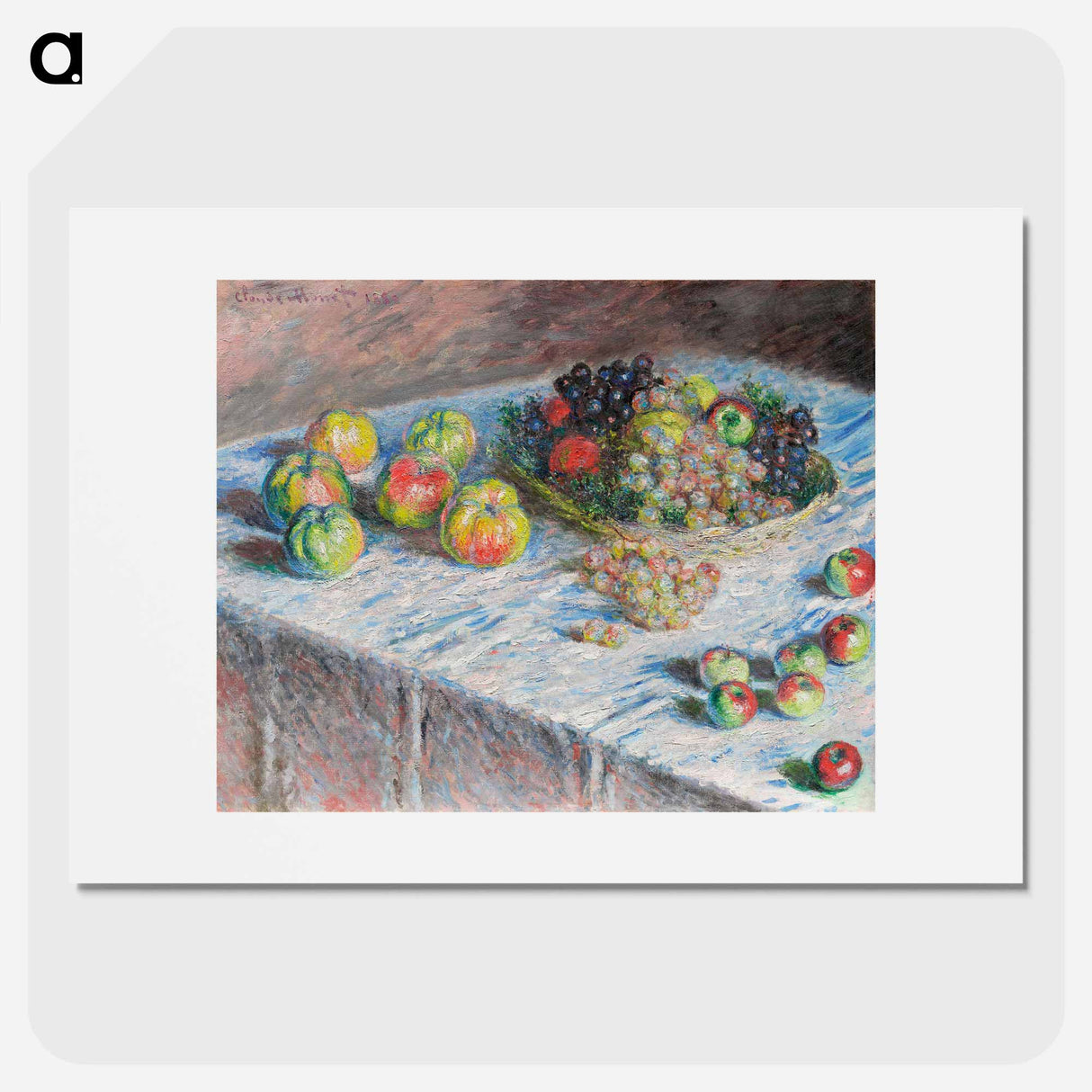 アートポスター-Apples and Grapes - クロード モネ Poster.