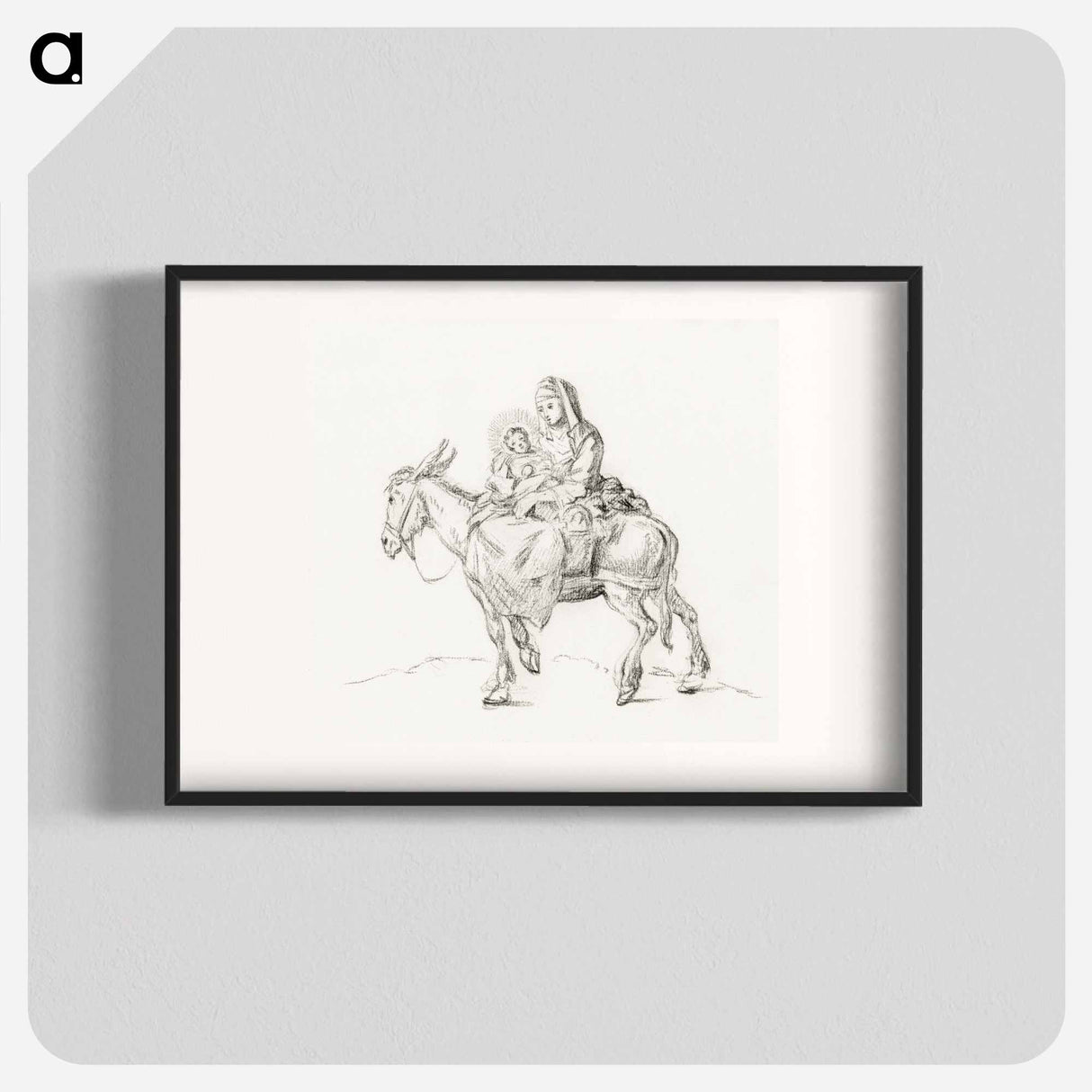 Flight to Egypt - ジャン ベルナール Poster.