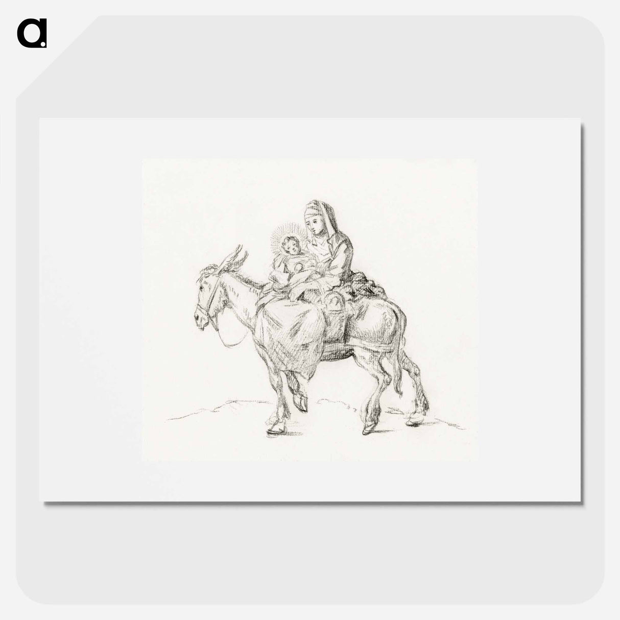 Flight to Egypt - ジャン ベルナール Poster.