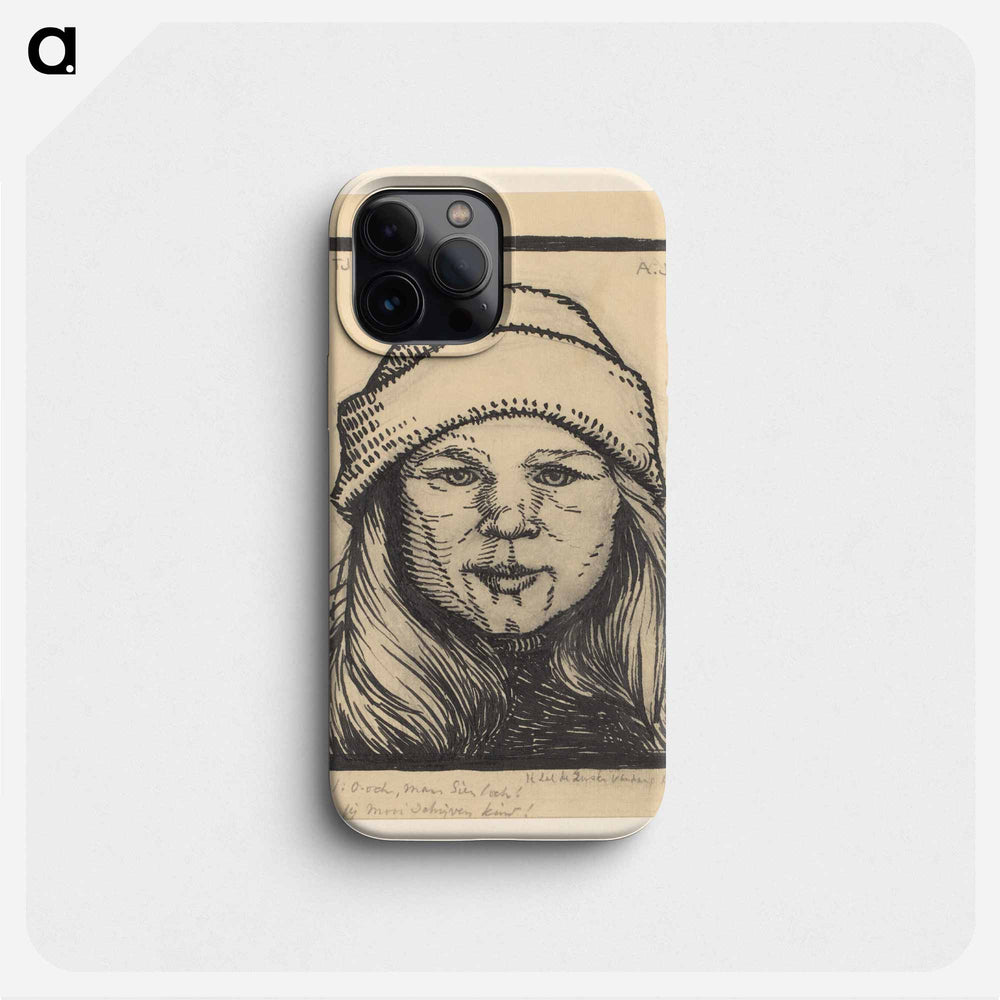 Portret van Sientje Bus - ユリー デ フラーハ Phone Case.