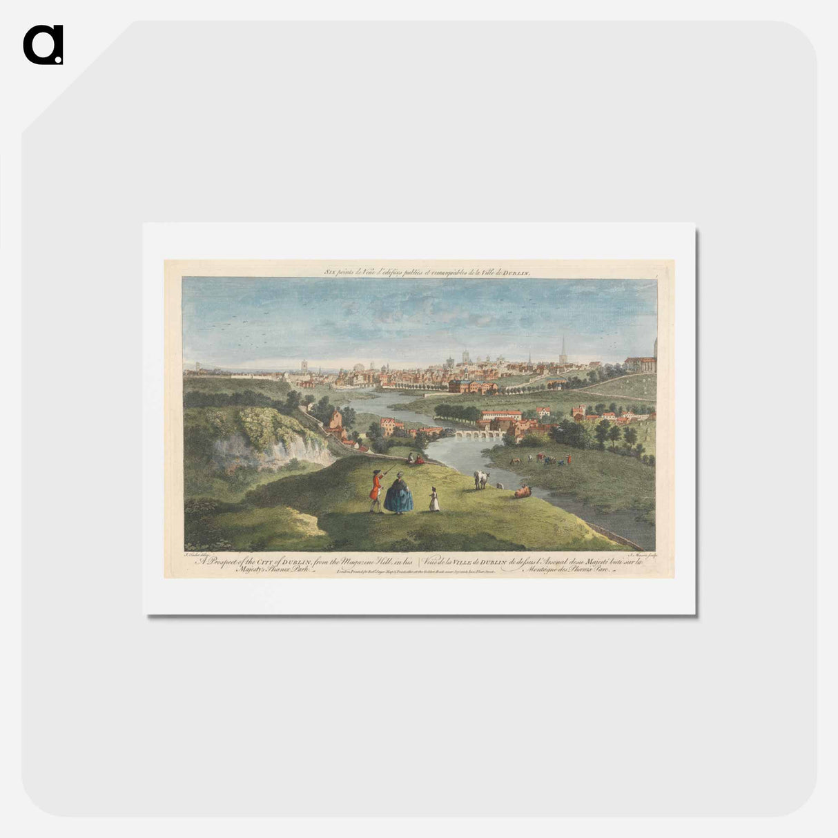 アートポストカード-A Prospect of the City of Dublin, from the Magazine Hill, in his Majesty's Phoenix Park
- イェール大学アートギャラリー Postcard.