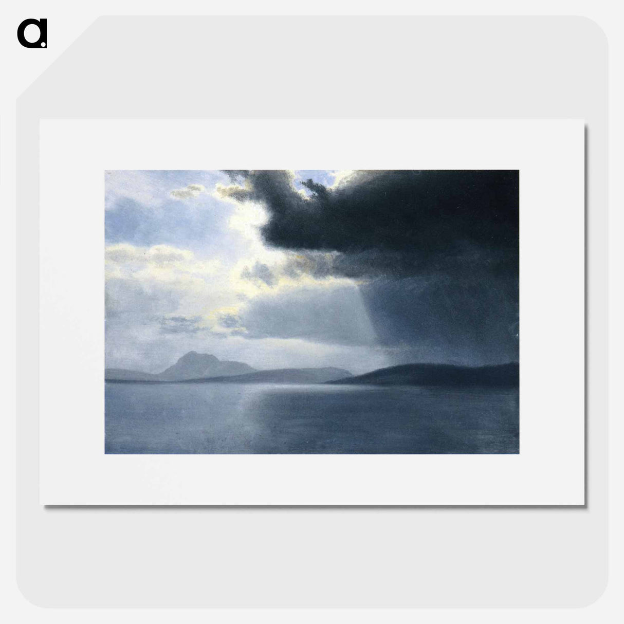 アートポスター-Approaching Thunderstorm on the Hudson River - アルバート ビアスタット Poster.