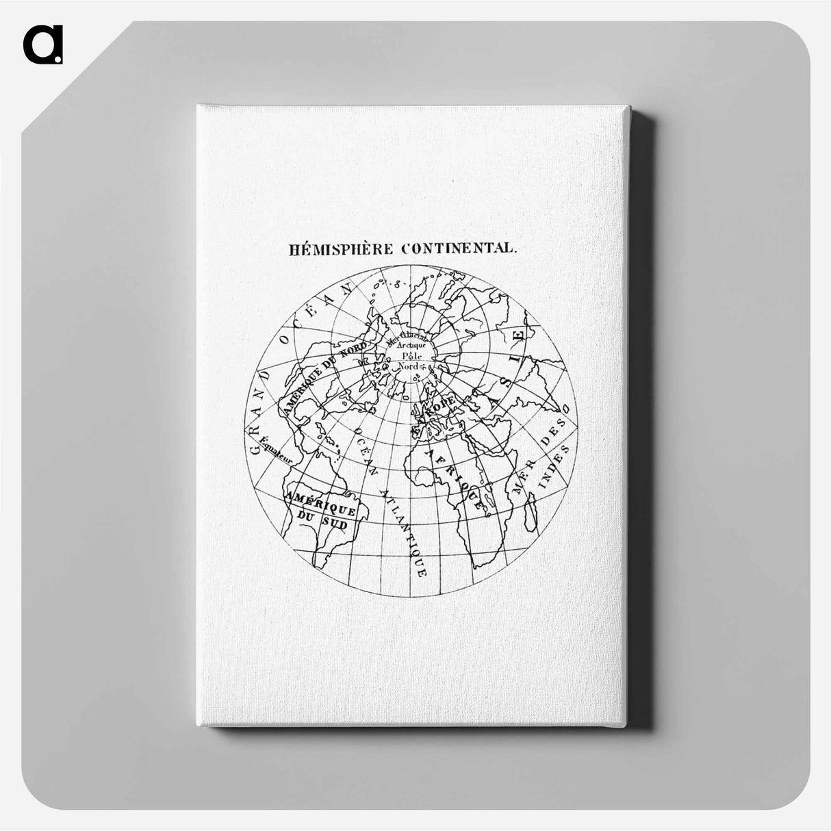 World atlas from Voyeur's Checklist - アンティーク地図 Canvas.