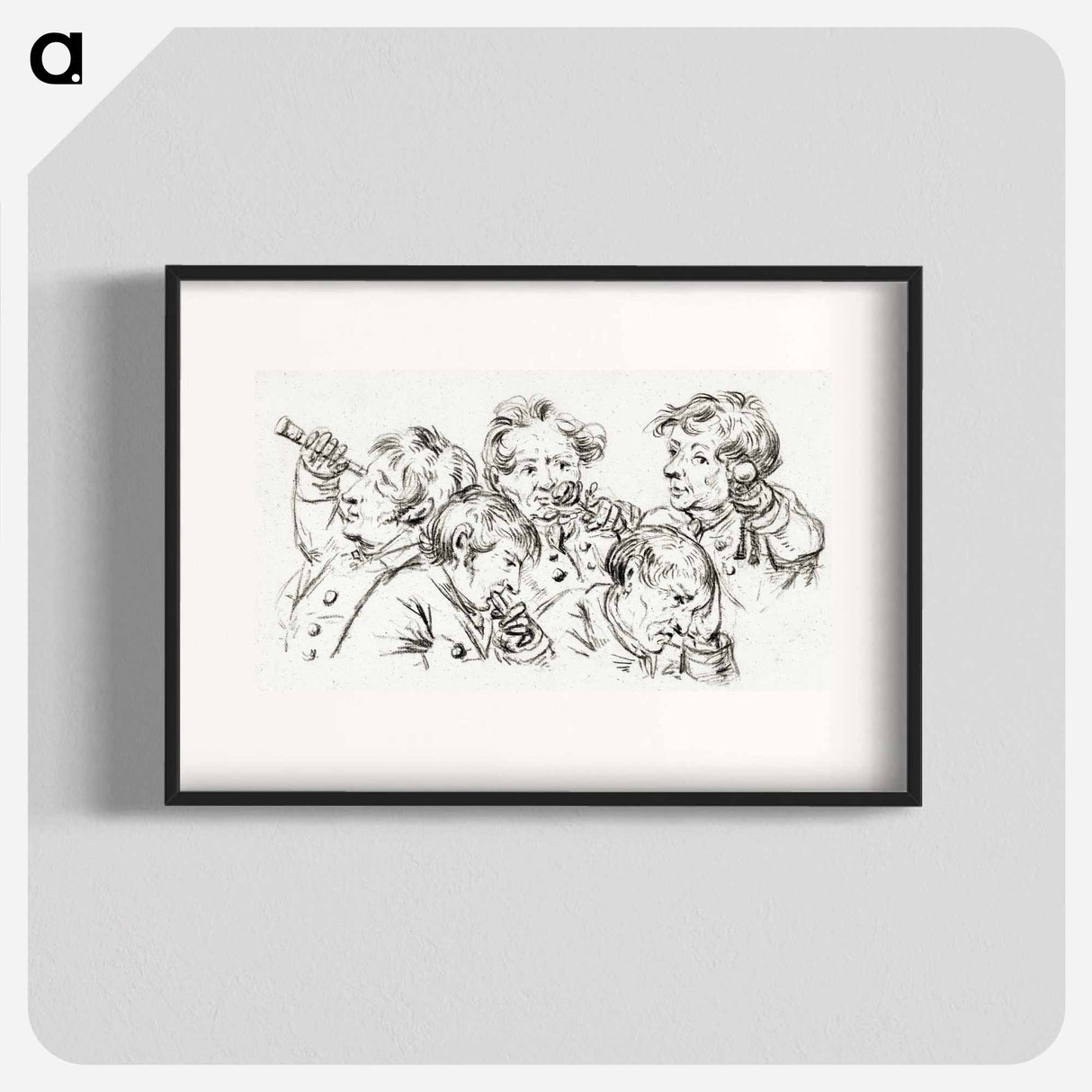 The five senses - Jean Bernard Poster.