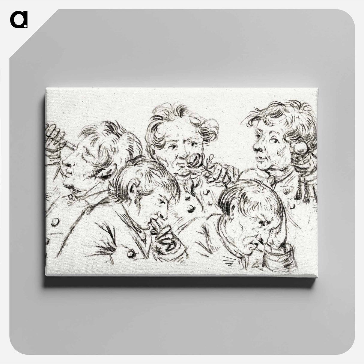 アートパネル-The five senses - ジャン ベルナール Canvas.