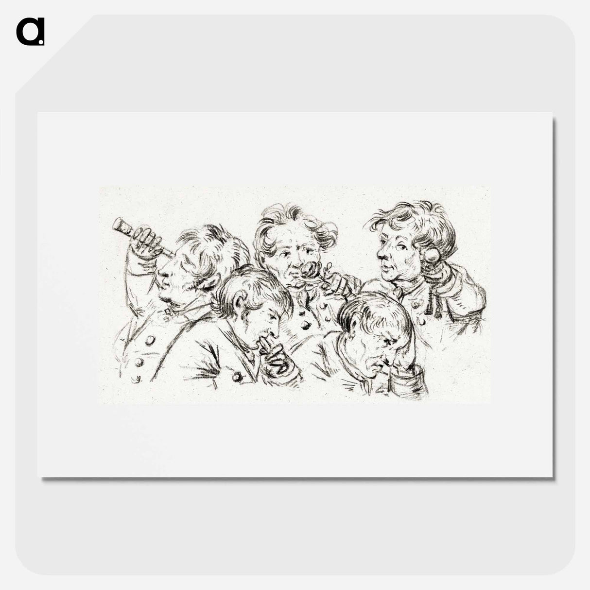 The five senses - Jean Bernard Poster.