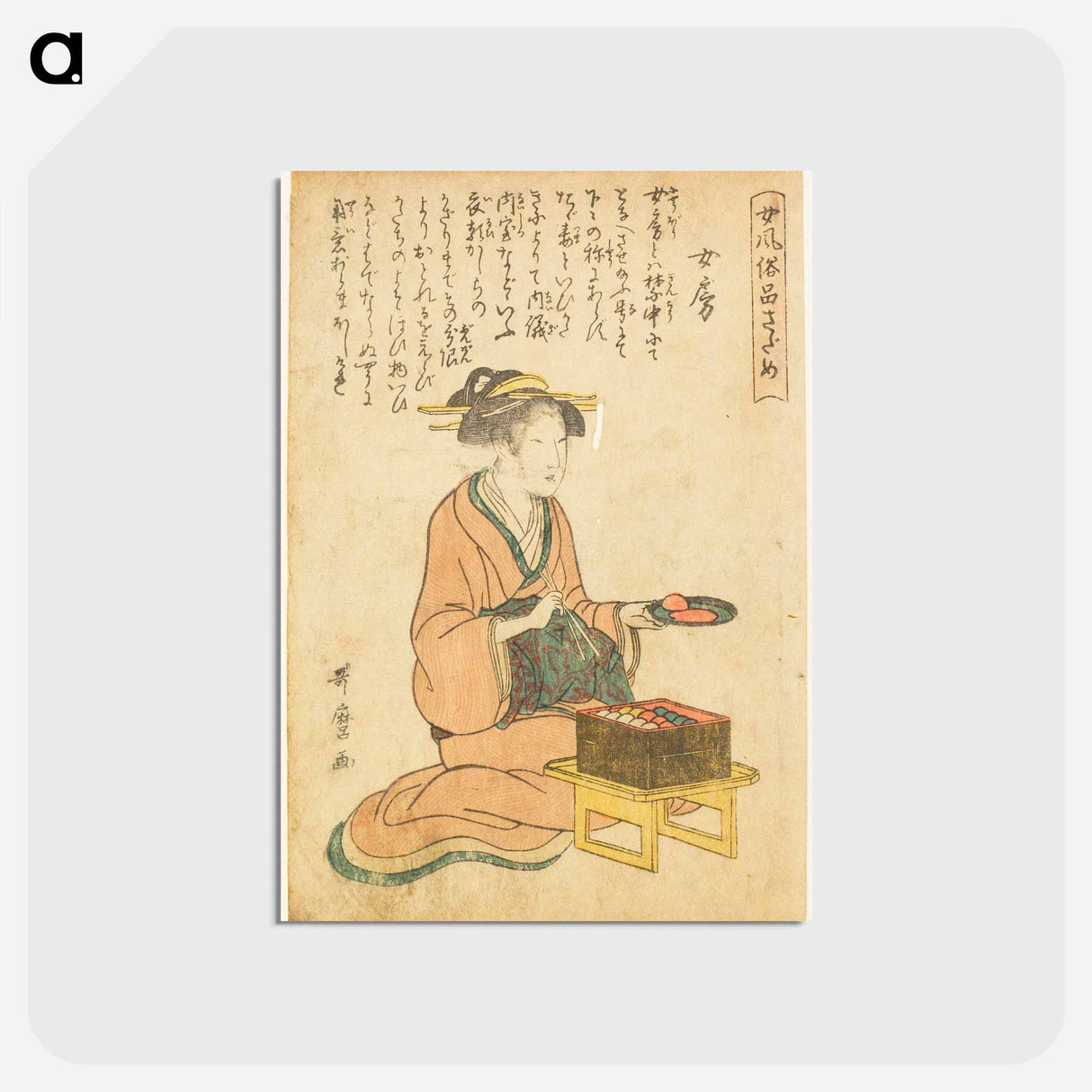 Housewife - 喜多川 歌麿 Postcard.