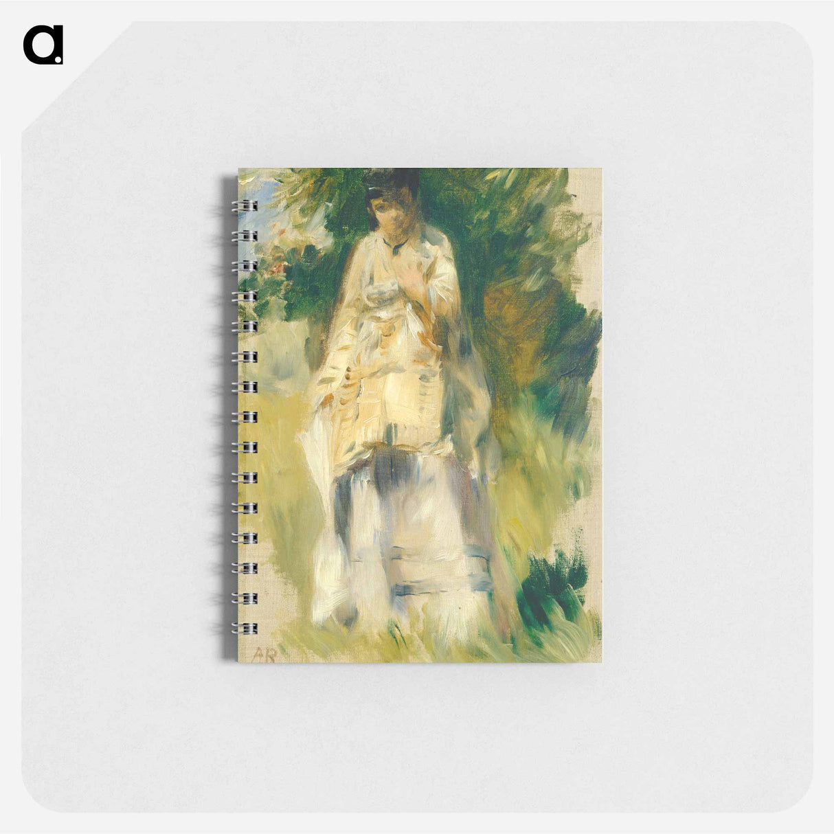 Woman Standing by a Tree - ピエール オーギュスト ルノワール Memo.