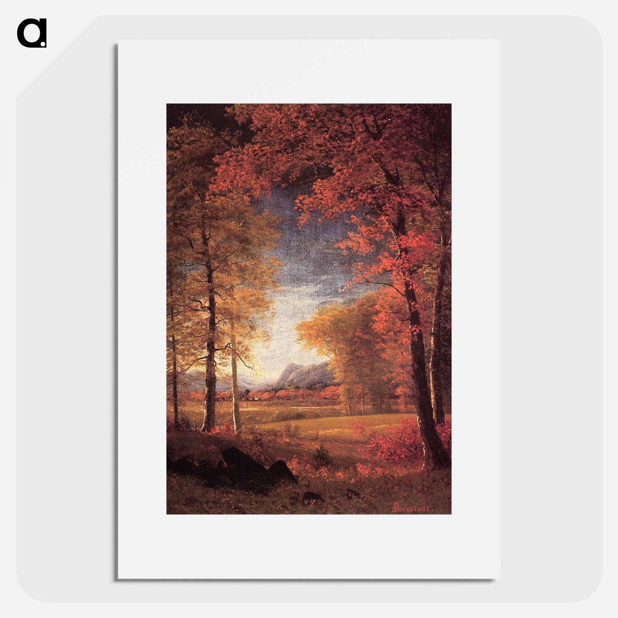 アートポスター-Autumn in America, Oneida County, New York - アルバート ビアスタット Poster.