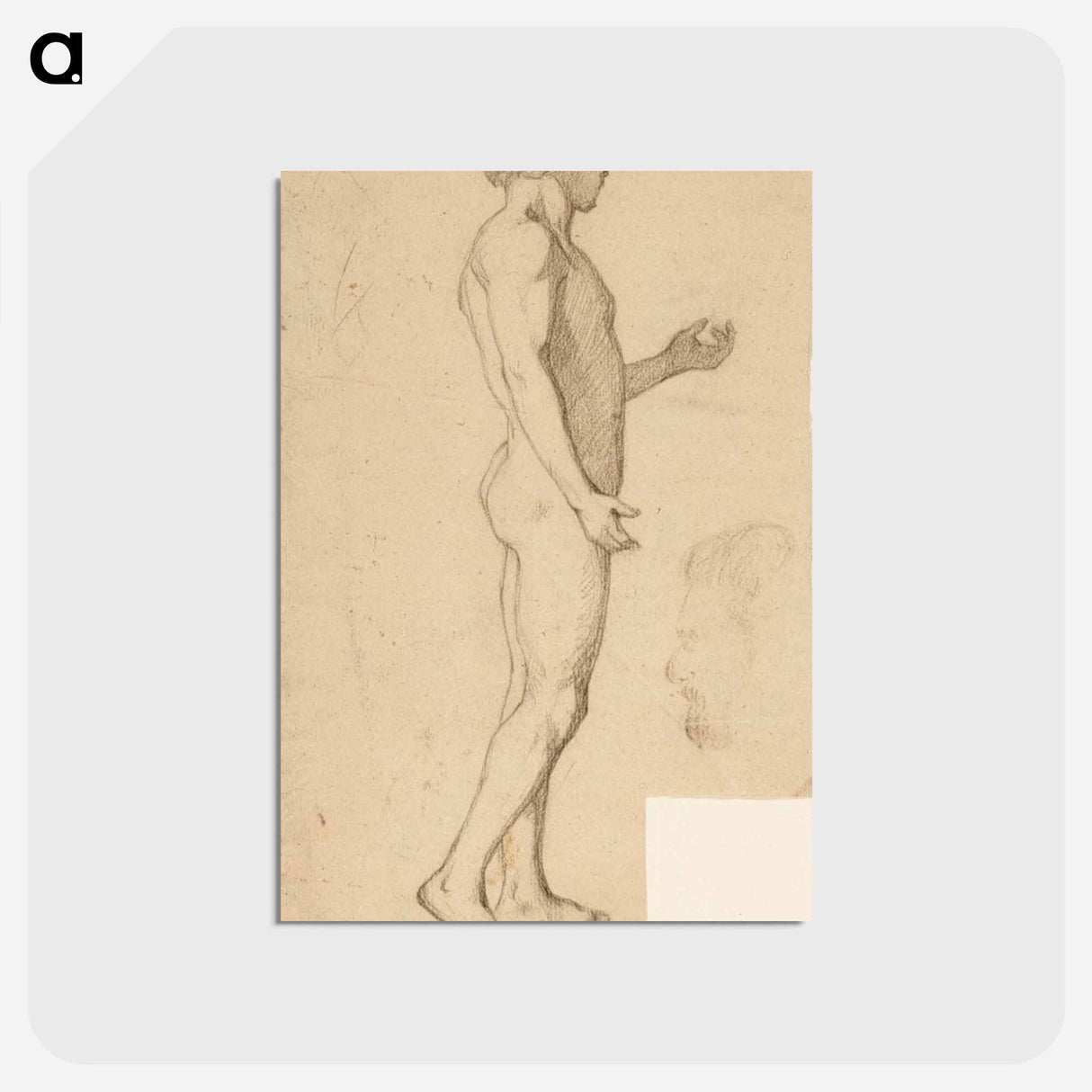 Seisova miesmalli - アルバート エーデルフェルト Postcard.