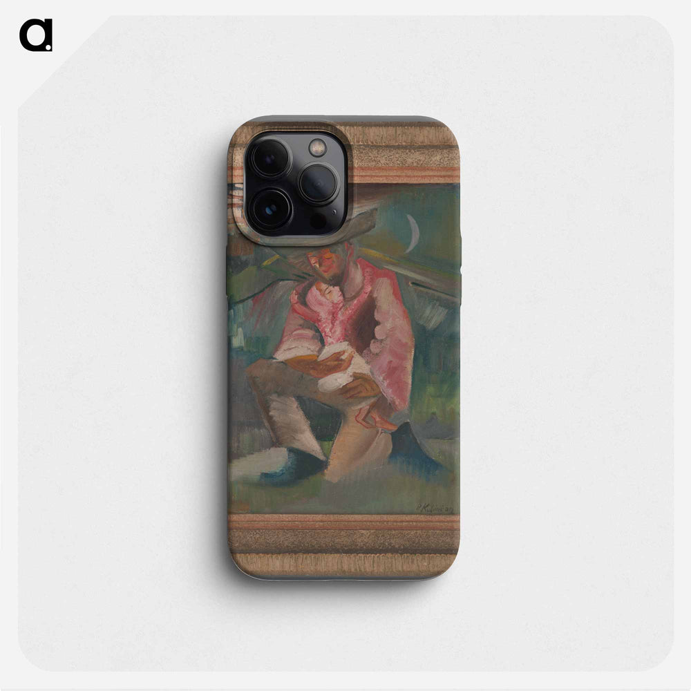 A father with a little girl - アーノルド ピーター ワイズ クビンチャン Phone Case.