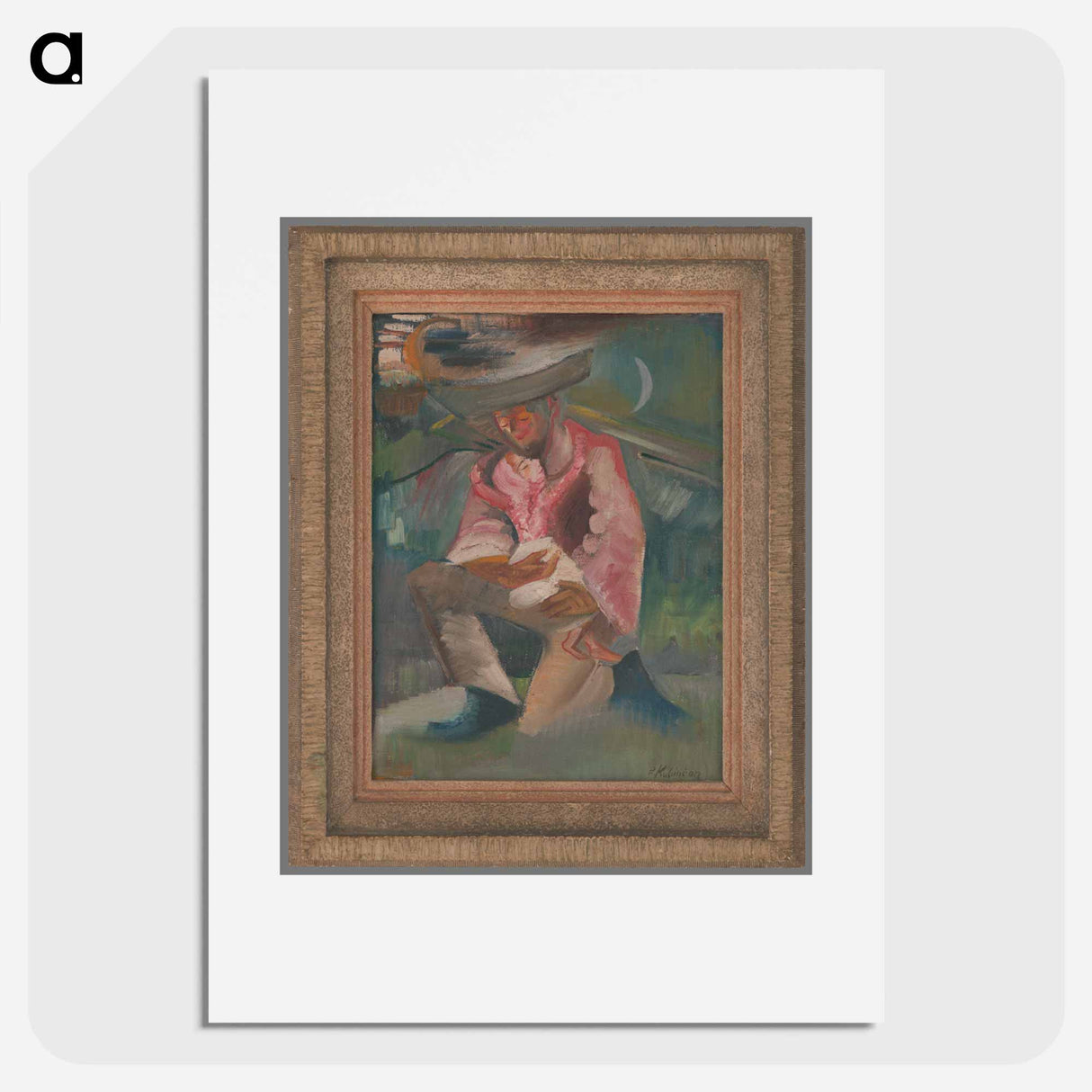 A father with a little girl - アーノルド ピーター ワイズ クビンチャン Poster.