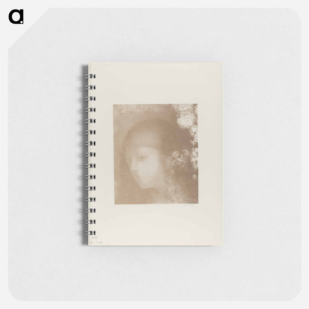 Child's Head With Flowers - オディロン ルドン Memo.