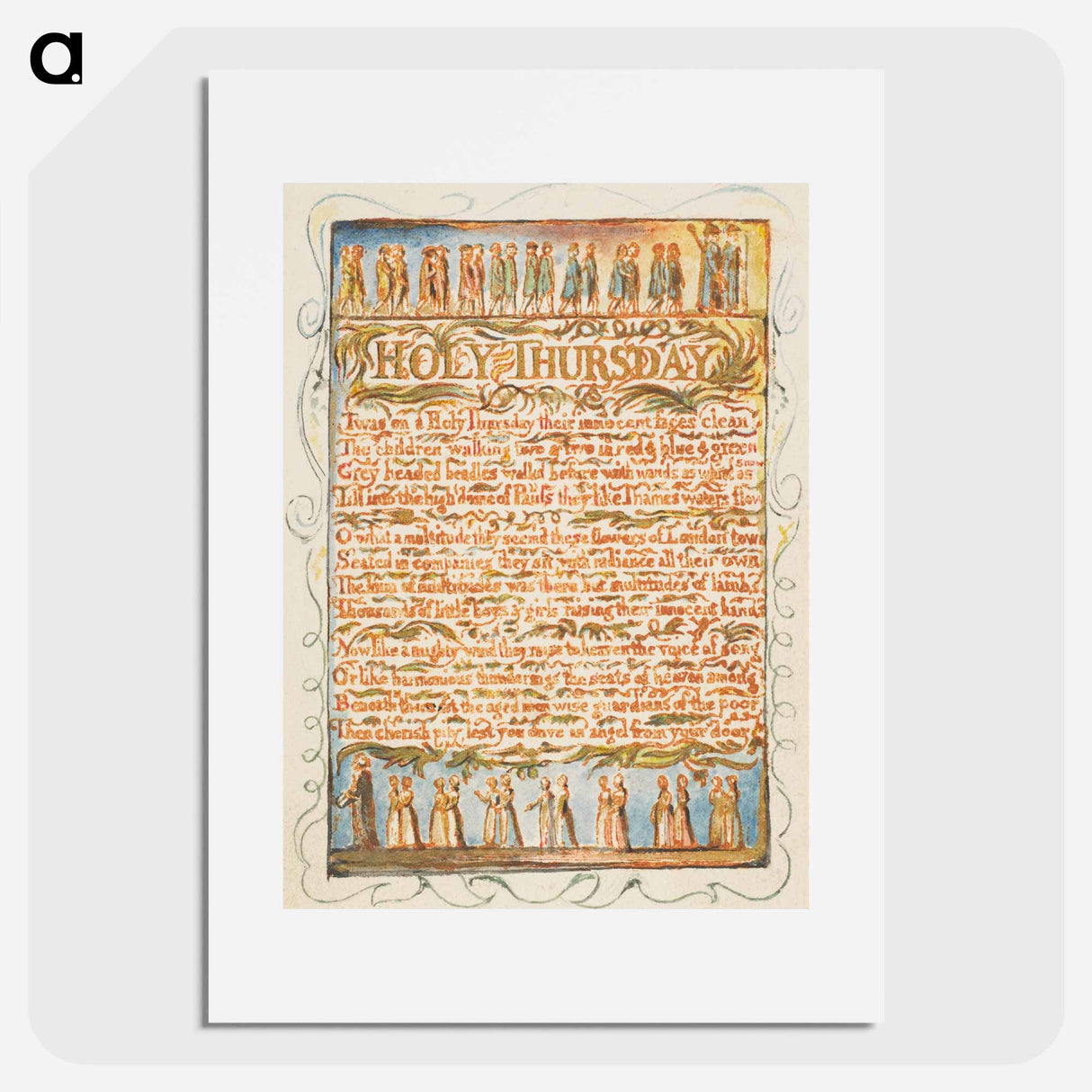 アートポスター-Songs of Innocence and of Experience: Holy Thursday - ウィリアム ブレイク Poster.