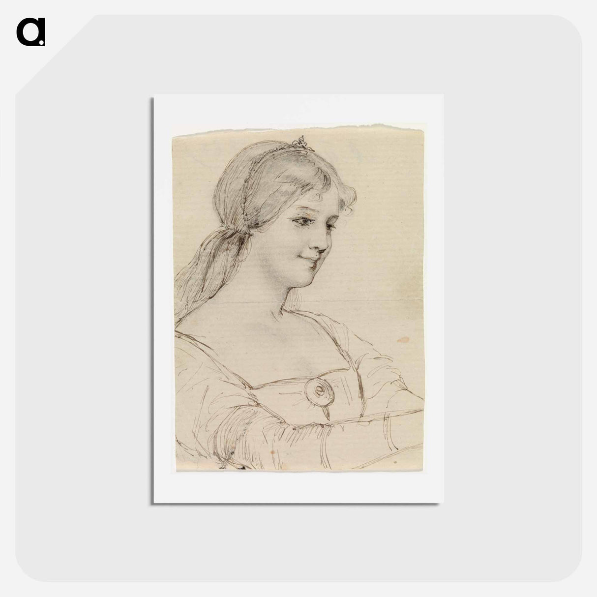 Queen bianca, sketch - アルバート エーデルフェルト Postcard.