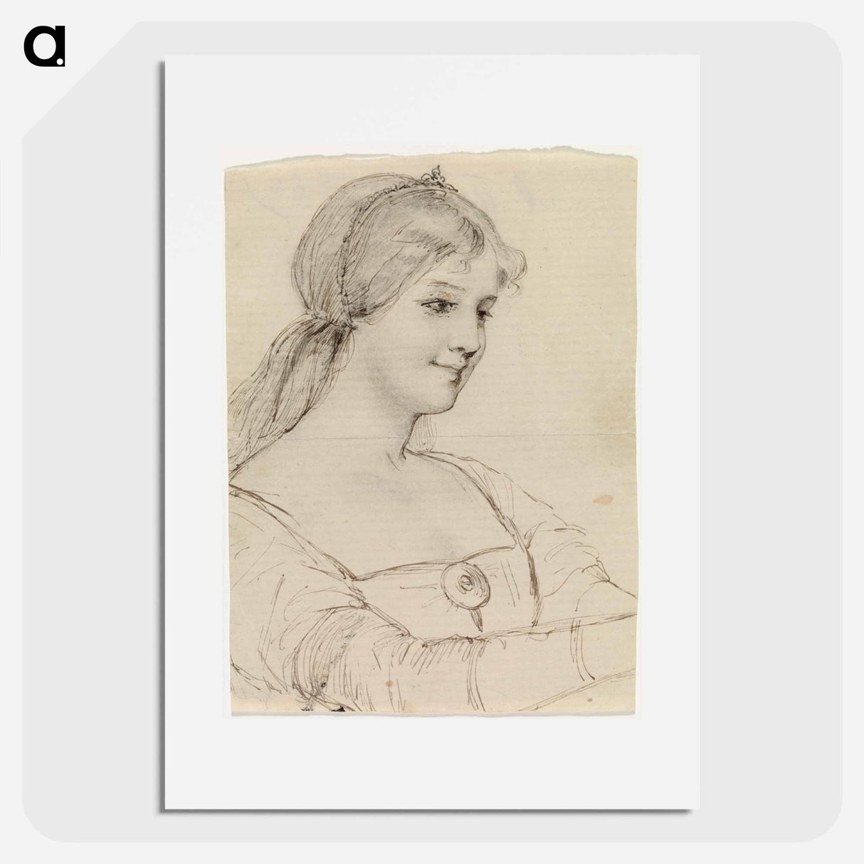 Queen bianca, sketch - アルバート エーデルフェルト Poster.