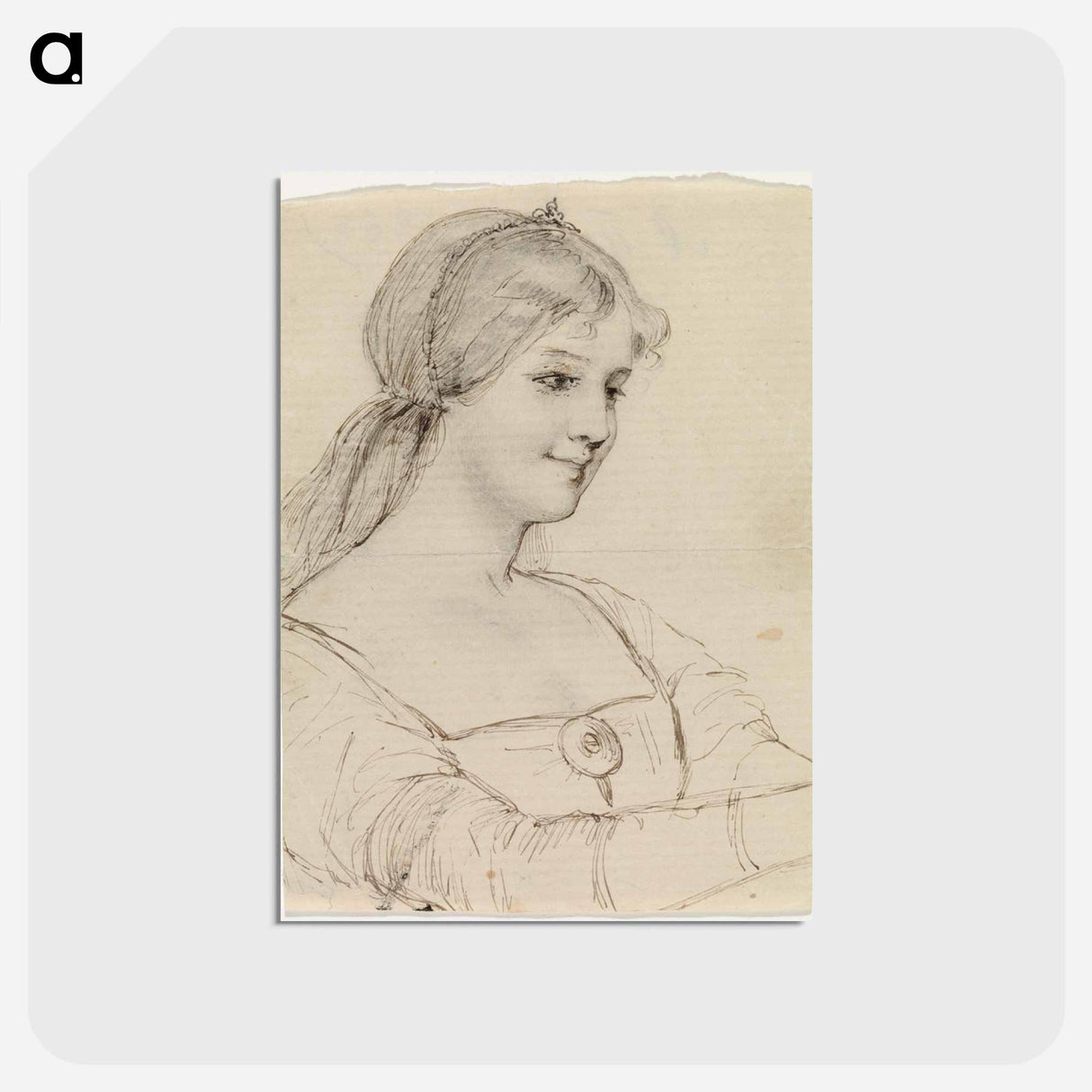 Queen bianca, sketch - アルバート エーデルフェルト Postcard.