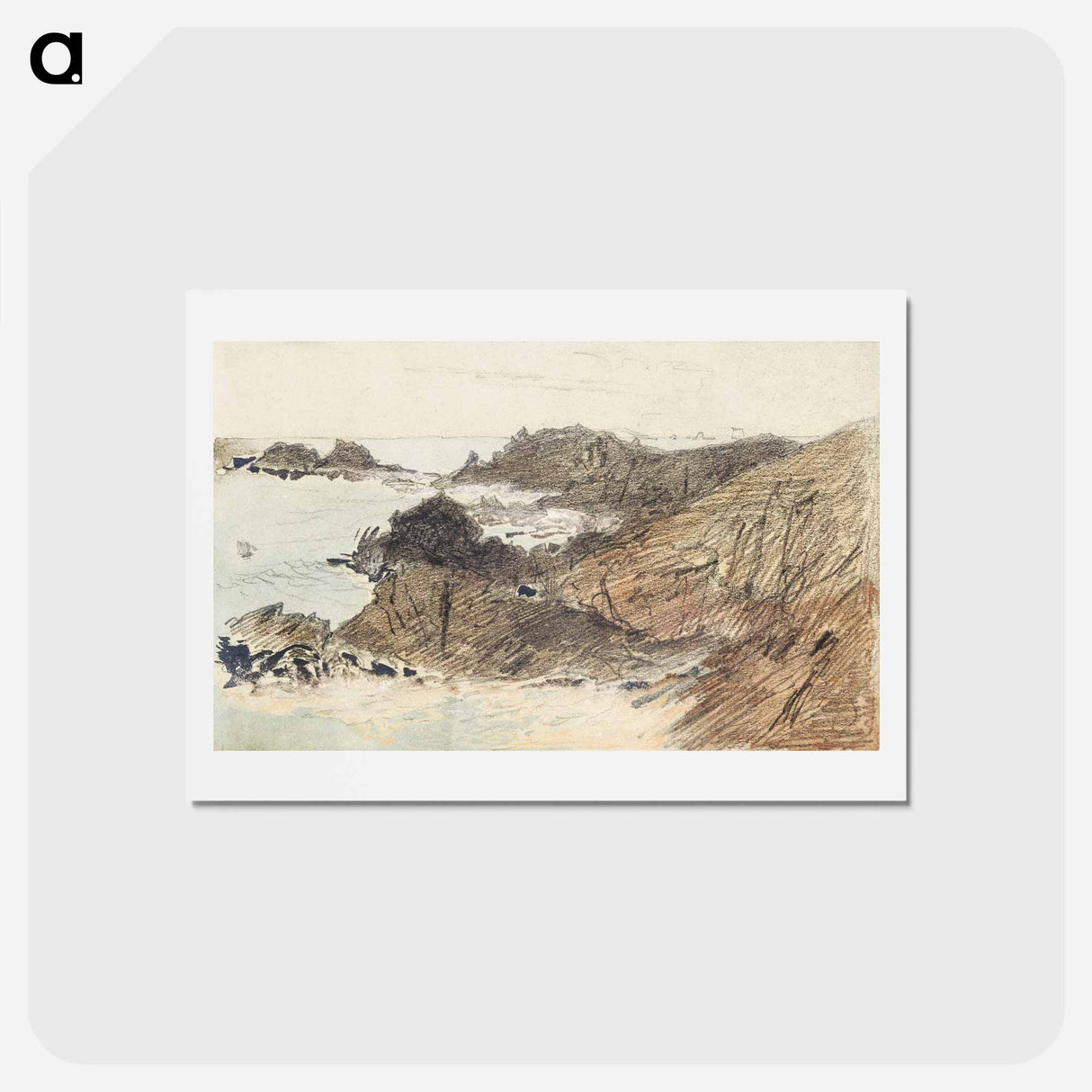アートポストカード-Rocky Coast - ジョン シンガー サージェント Postcard.