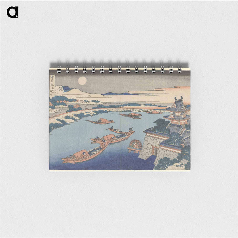 Moonlight on the Yodo River - 葛飾 北斎 Memo.