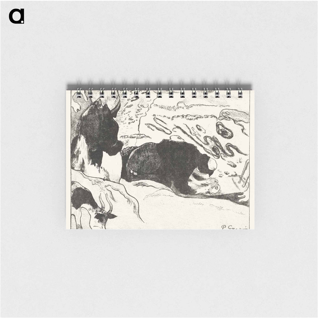 Two Washing Women Wash Clothes by Water - ポール ゴーギャン Memo.