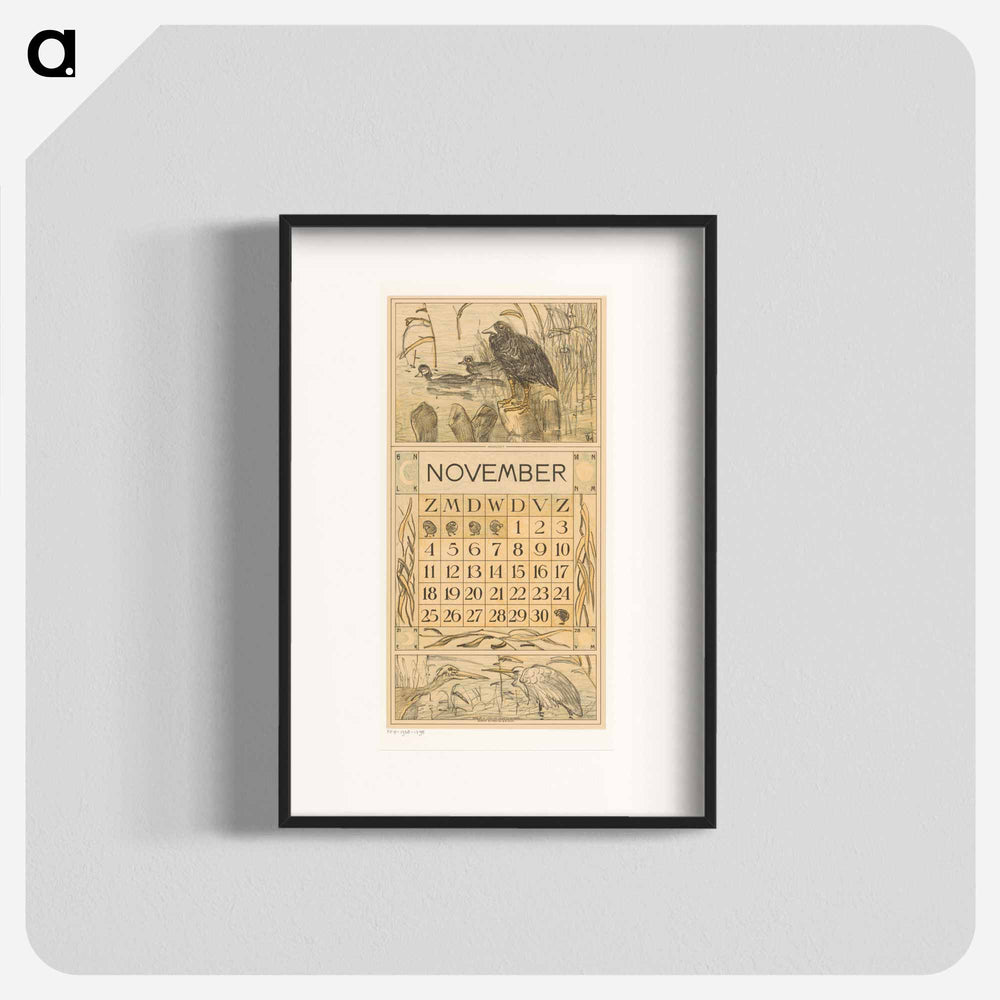 Calendar November with a little something for the night - Theo van Hoytema Poster.