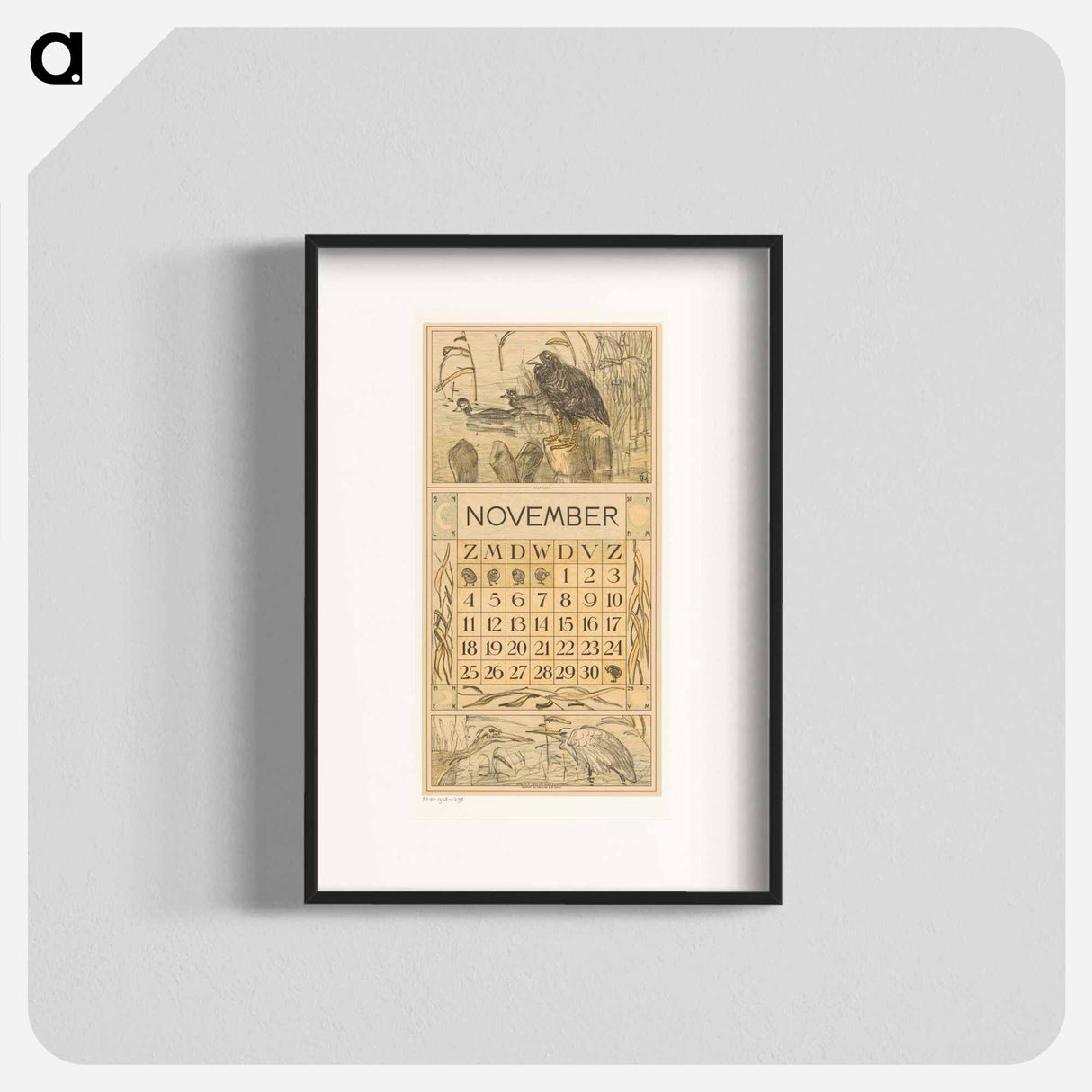 Calendar November with a little something for the night - Theo van Hoytema Poster.