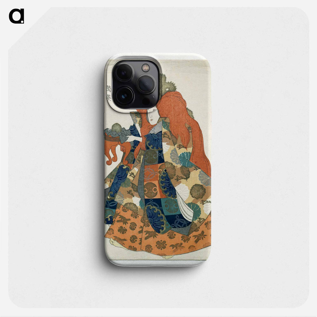 Vrouw met draken kroon en offertafeltje - 歌川 国芳 Phone Case.