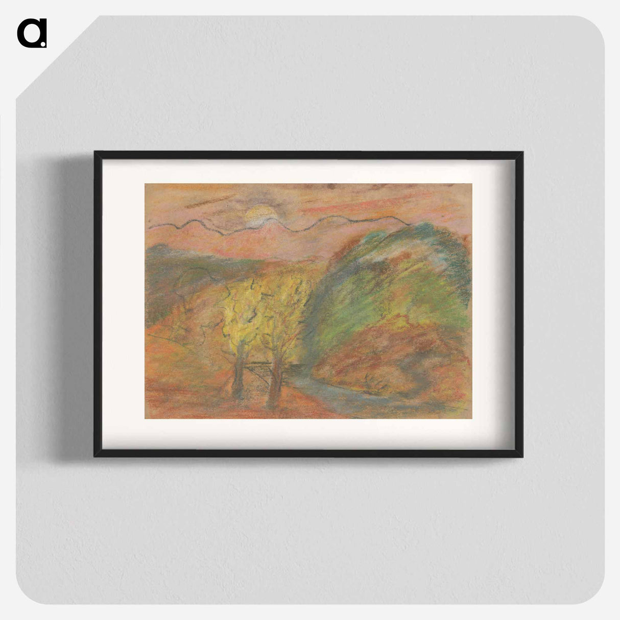 Hilly landscape - アーノルド ピーター ワイズ クビンチャン Poster.