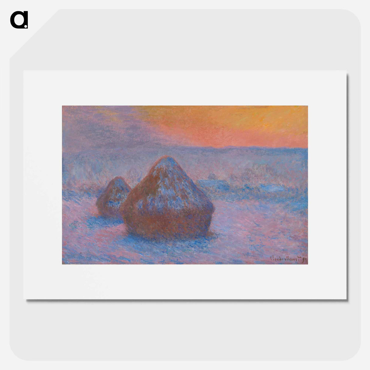 Stacks of Wheat - Claude Monet Poster.