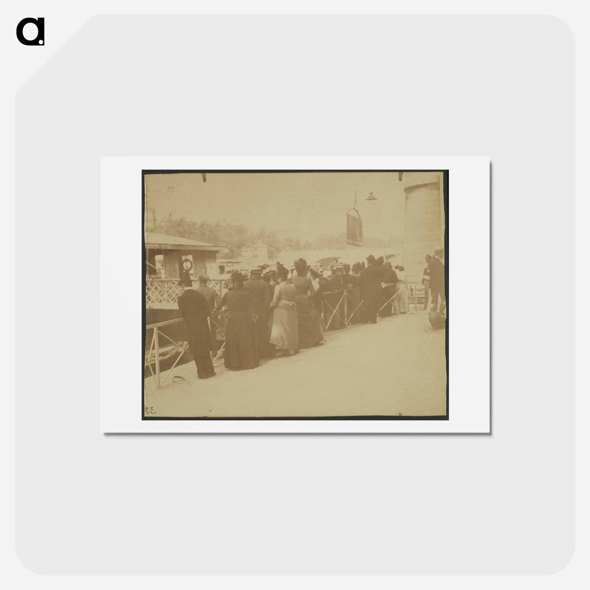 アートポストカード-Groupe à l'Embarcadère des "Bateaux-mouche"
- ウジェーヌ アジェ Postcard.