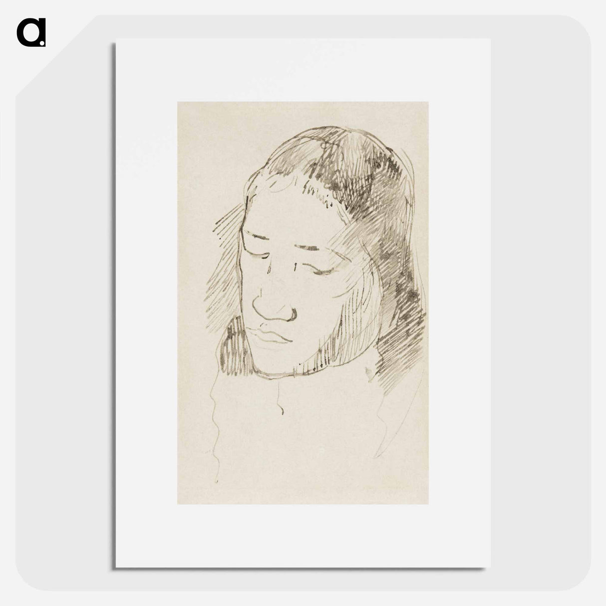 Head of a Tahitian Woman - Paul Gauguin Poster.