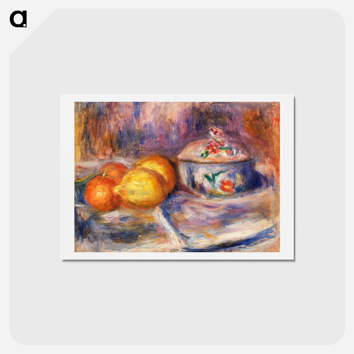アートポストカード-Fruit and Bonbonnière - ピエール オーギュスト ルノワール Postcard.