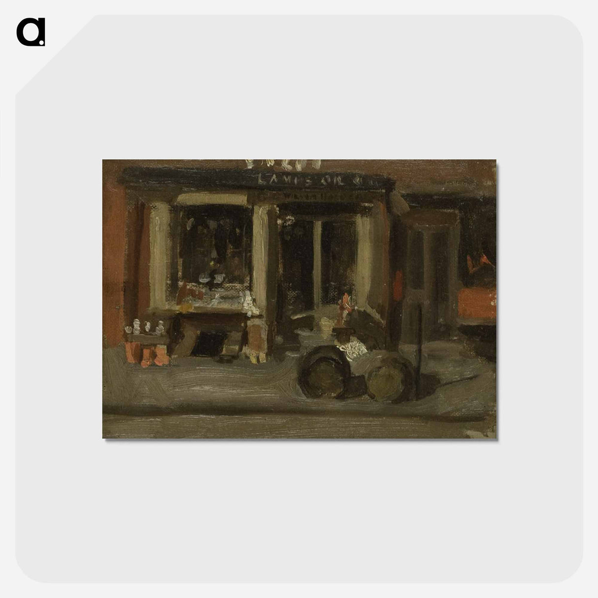 アートポストカード-A Street Scene - トーマス エイキンズ Postcard.