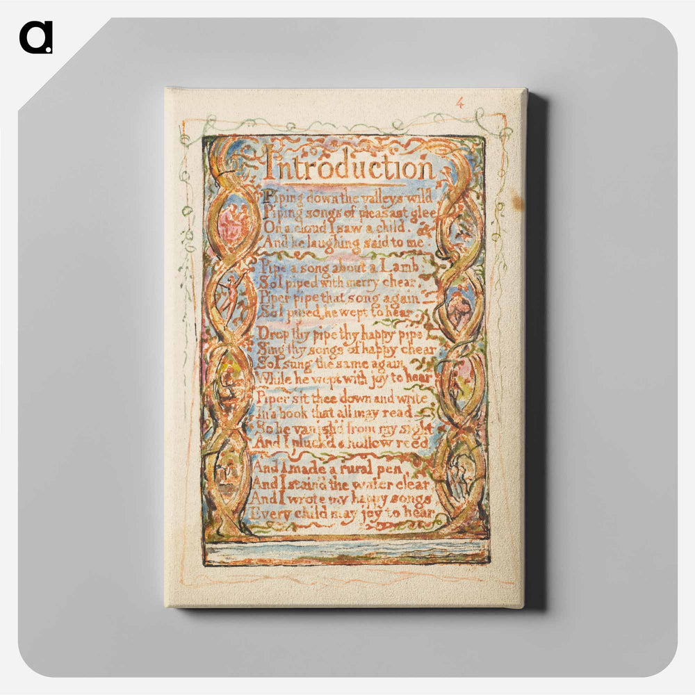 Songs of Innocence: Introduction - William Blake Canvas.