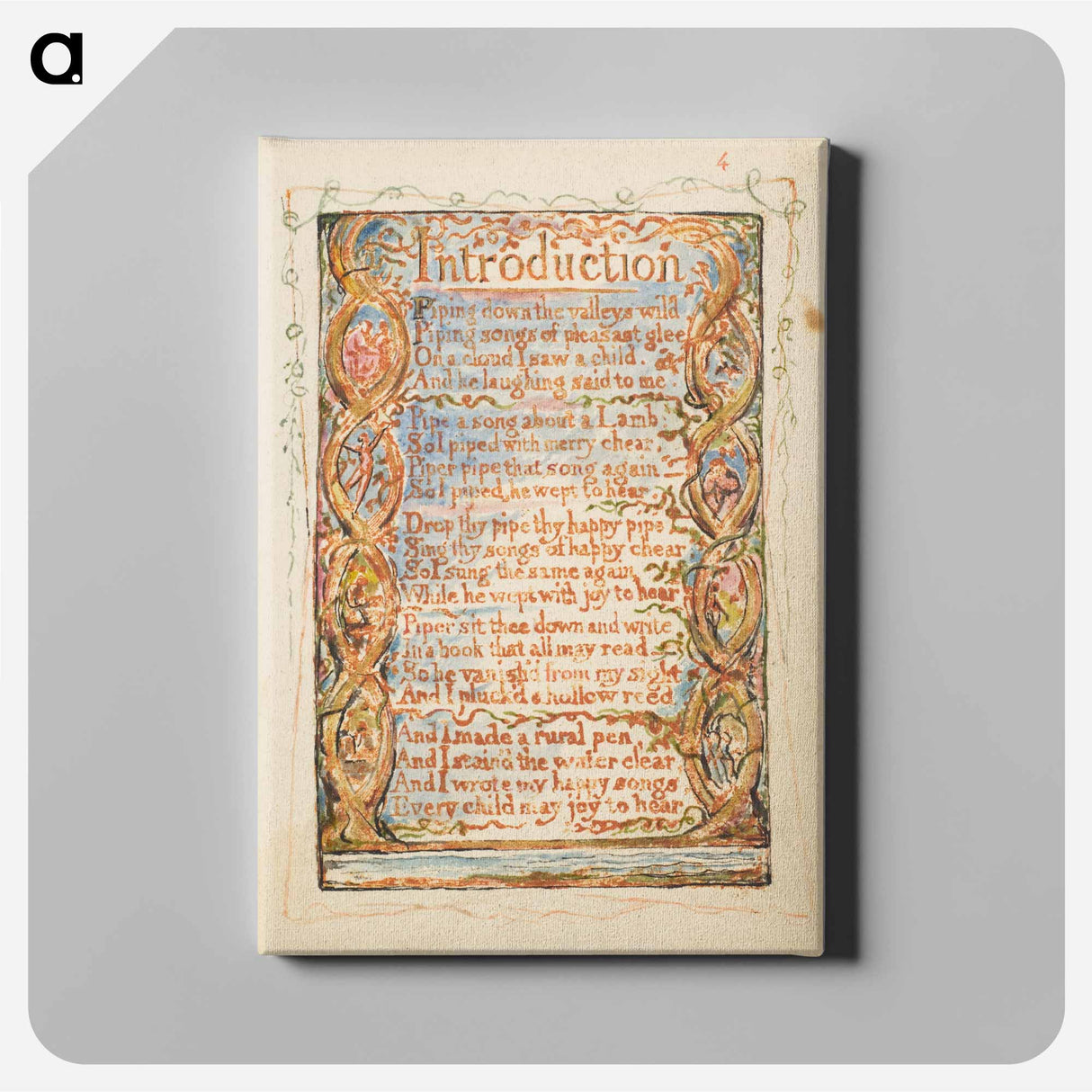 Songs of Innocence: Introduction - William Blake Canvas.