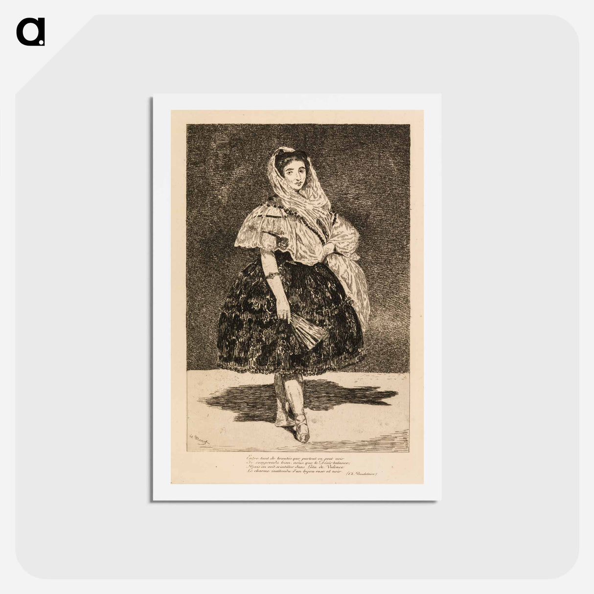 アートポストカード-Lola de Valence - エドゥアール マネ Postcard.